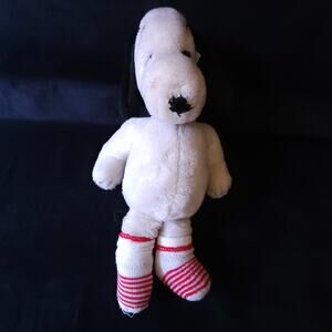 Vintage 1968 Rare Peanuts Snoopy Stuffed Animal Dog Plush Toy Japan w/ Socks